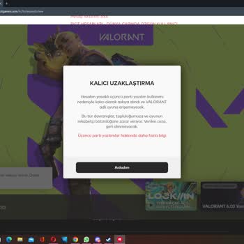 Valorant 3. Parti Yazılım Banı