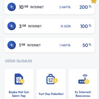 Turkcell Ek Paketler 3 GB 150 Tl!