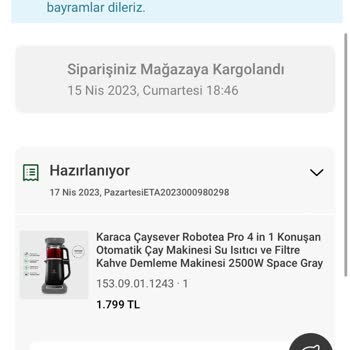 Karaca Züccaciye Ürün Teslimatı Yapılmaması