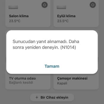 LG Thin Q Uygulama Sunucuya Bağlanamama Sorunu