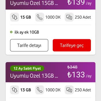 Vodafone 'da Üst Tarifeye Geçme Dayatması