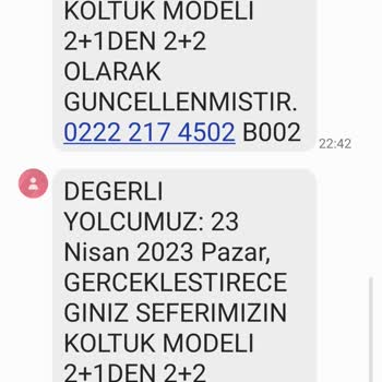 Buzlu Turizm Sefer Değişiklik Bilgisi