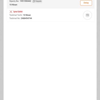 Trendyol Yemek Yemek Kuponu Yüzünden İptal Edilen Sipariş