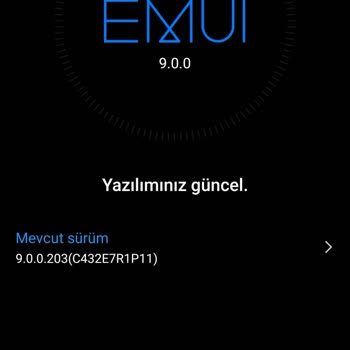 Huawei P20(EML-L09) Model Telefonum Güncelleme Almıyor