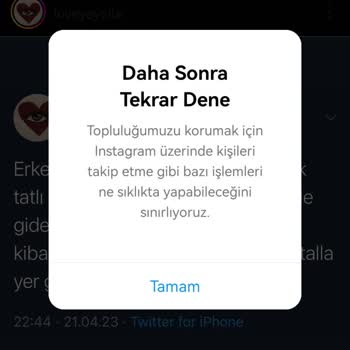 Instagram'da Takip Etme Engeli