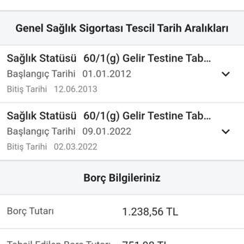 SGK GSS Prim Borcum Silinmemiş