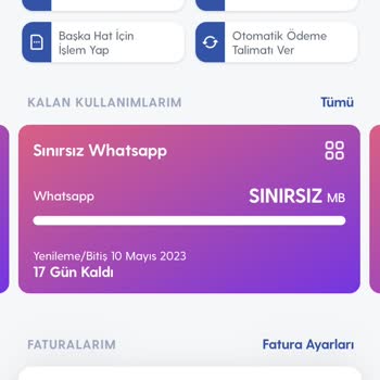 Turkcell Fatura Ve İnternet Aşımı