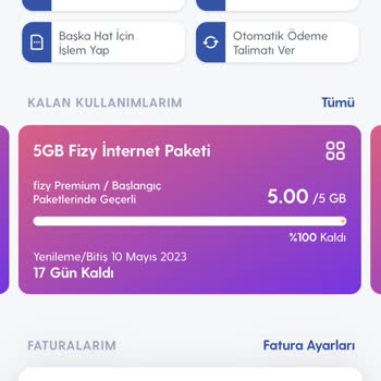 Turkcell Fatura Ve İnternet Aşımı