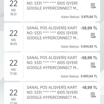 İzinsiz Para Çekme Google Hyperconnect Mutabakat
