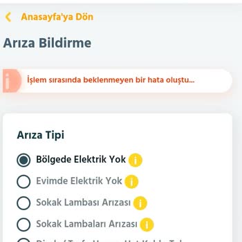 Başkent Enerjisa Elektrik Arızası Bildirimi Web Sayfası Çalışmıyor