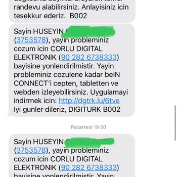 Digiturk Teknik Servis Sorunu (Çorlu Digital Elektronik)