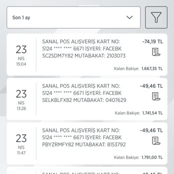 Facebook Bilgim Dışında Kartımdan Para Çekiyor