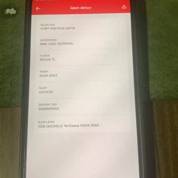 Google Hesabından Habersiz Para Çekildi