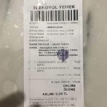 Köfteci Yusuf Eksik Gelen Menü!