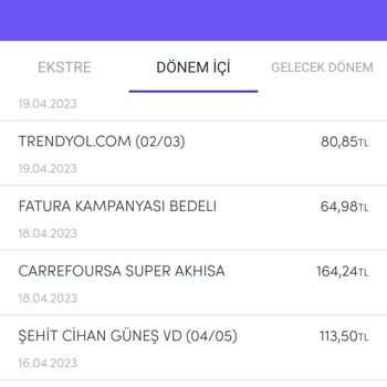 Akbank Kredi Kartından Fatura Bedeli Kesilmiş.