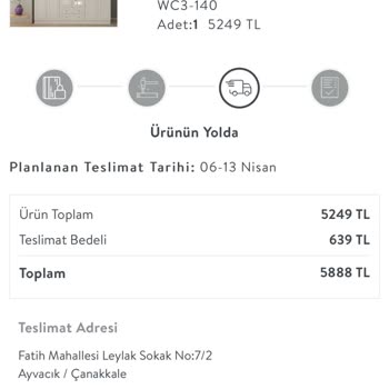 Vivense Teslimat Zamanı Uzatılan Ürün