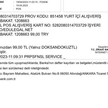 Edulegal.net Abonelik Ücreti Alındı Ancak Abonelik Verilmedi