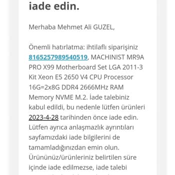 Sinotrans Makzume Lojistik İade Kargo Takip No