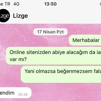 Lizge Giyim (Instagram) İade- Değişim Sorunu