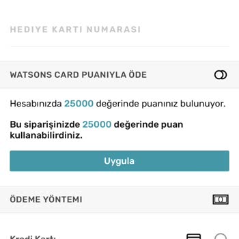 Watsons Card Puan Kullanamıyorum