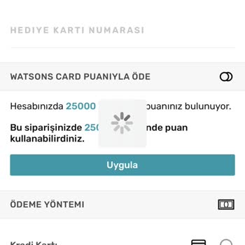 Watsons Card Puan Kullanamıyorum