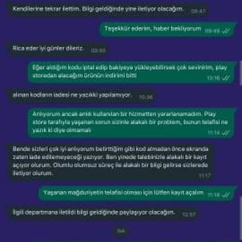 İwallet Google Play Kod Sorunu Ve Müşteri Hizmetleri Destek Olmama