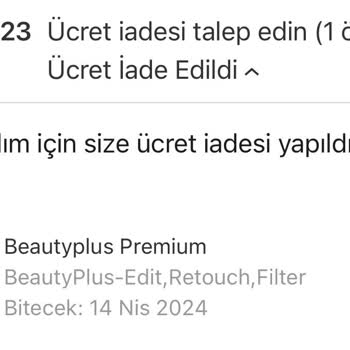 Beautyplus Ücret İade Sorunu