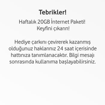 Vodafone Hediye Çarkındaki Hediye İçin SMS Yollamıyor