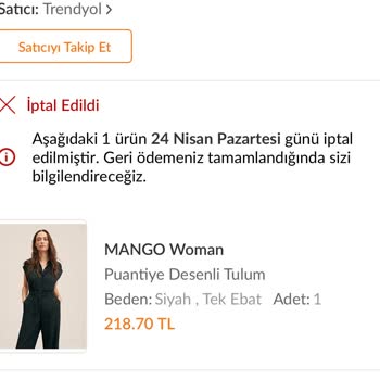 Trendyol İzinsiz Sipariş İptali