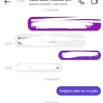 Vakro Boutique İade Var Dedikleri Halde İade Kabul Etmediler
