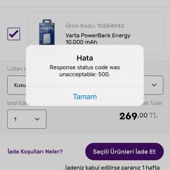 Gratis Arızalı Powerbank Ve Hatalı İade Kodu