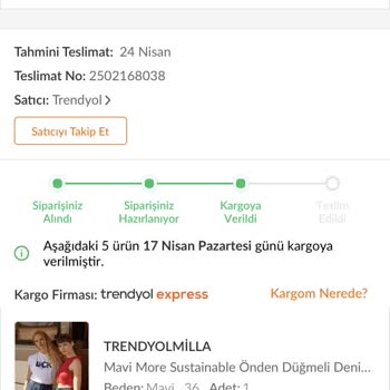 Trendyol Express 10 Günde Teslim Edilemeyen Kargo