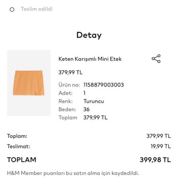 H&M Member Üyesinden Alınan Haksız Kargo Ücreti