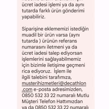 Decathlon Onaylanan Siparişi İptal Etmektedir!