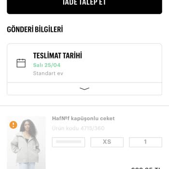 Pull and Bear Lekeli Defolu Ürün Gönderimi