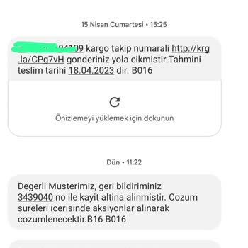 Aras Kargo Teslimat / Hizmet Sorunu