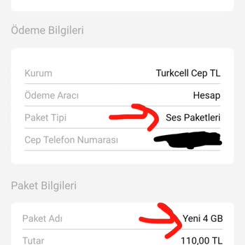 Turkcell Banka Üzerinden Paket Yükleme