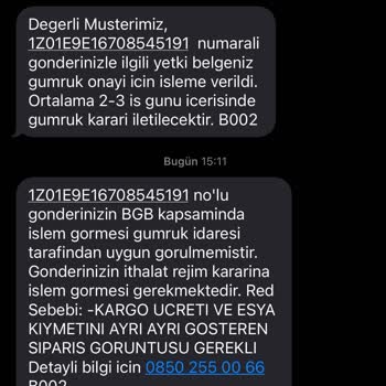 UPS Türkiye 20 Dolarlık Ürünümü Teslim Etmiyor İthalat Sebebi İle Para