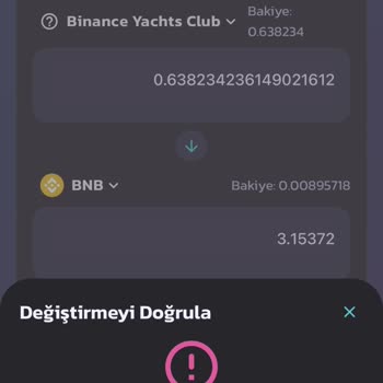 Binance Pancakeswap Binance Yatch Club Token Dönüştürme Hatası