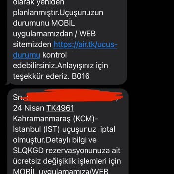 THY Bilet İptali Neticesinde Yaşanan Olumsuzluklar