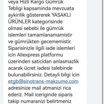 Aliexpress Sino Trans Şikayet