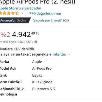 Amazon'da İndirime Giren Ürünler