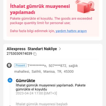 Aliexpress Gümrükte Kalan Ürünler