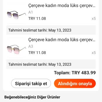 Aliexpress Gümrükte Kalan Ürünler