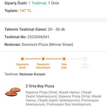 Domino's Yanlış Ürün Getirdi