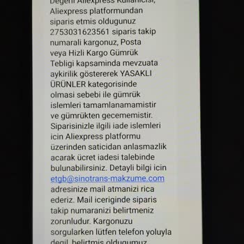 Aliexpress Yasaklı Ürünler Kategorisi