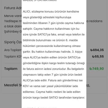 Moda Stone Ücret İademi Alamadım