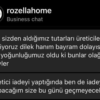 Rozdesignhome (Instagram) Koltuğum Teslim Edilmedi Ücret İadem Yapılmıyor 1 Ay Olacak