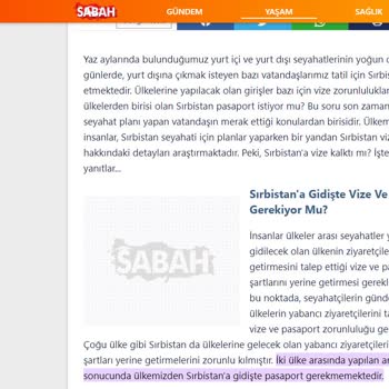 Sabah Gazetesi Yalan Yanlış Haber Yayınlıyor