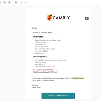 Cambly İngilizce Eğitim Firması Abonelik Sorunu